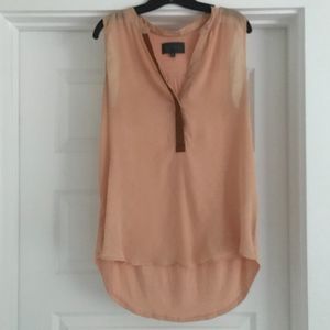 Anthropology Blush Pink Sleeveless Blouse